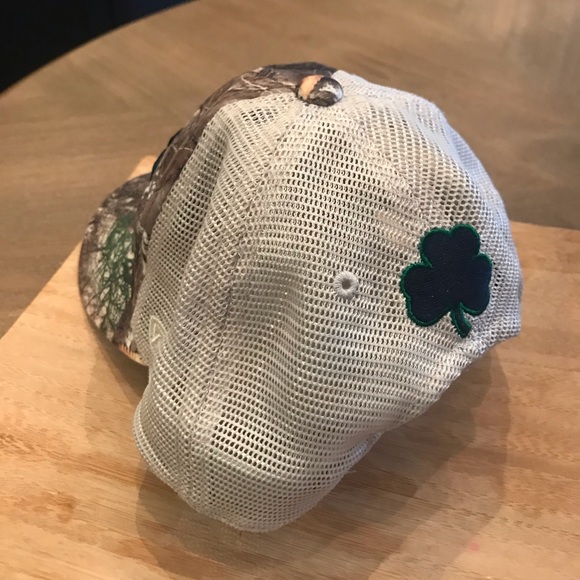 Notre Dame Fighting Irish Trucker Hat Cap Camo Snapback Football Real-tree - Picture 4 of 8